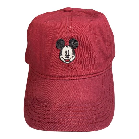 Disney Mickey Mouse Logo Ball Cap Adjustable Buckle Hat Embroidered Logo - Picture 1 of 8